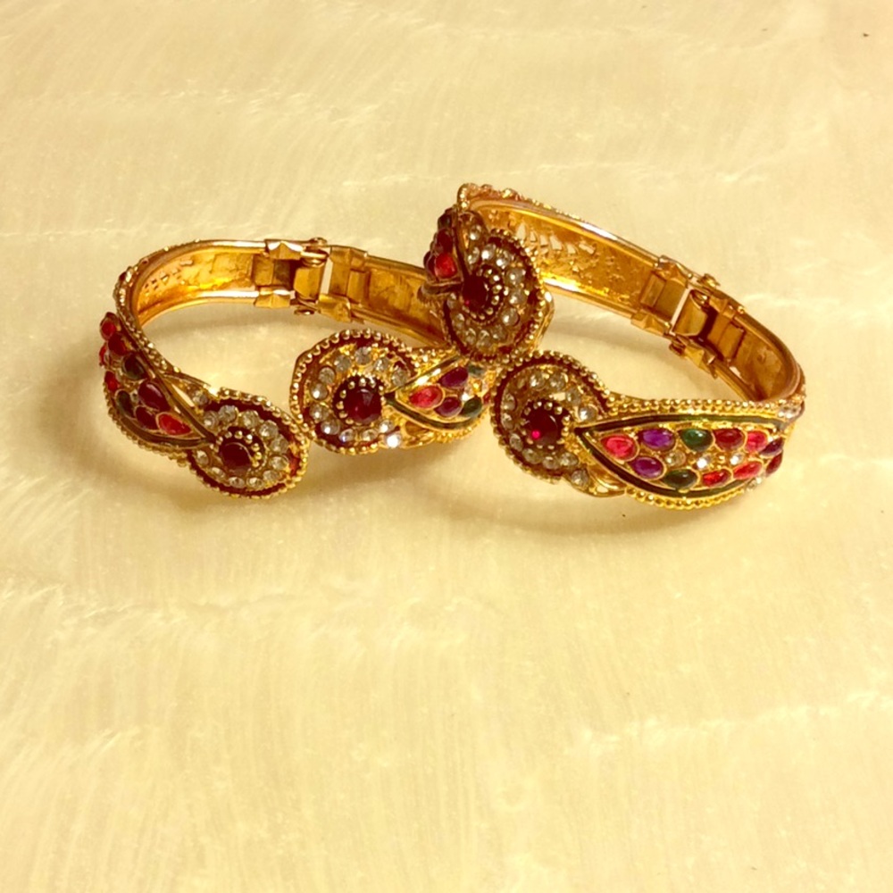 Golden Indian bracelets